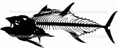 Tunafish Skeleton silhouette, logo, shape, AAAV07P03_15BM