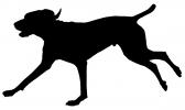 dog running silhouette, logo, shape, ADSV02P09_17M
