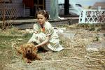 Girl, Dog, 1940s, ADSV04P05_08