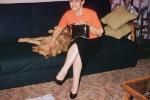 Woman, Purse, Legs, Leggy, Sofa, Pillows, 1950s, ADSV04P05_10