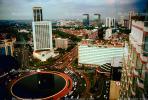 Traffic Circle, cars, Skyline, Building, Skyscraper, Downtown, smog, highrise, Jakarta Cityscape, automobile, vehicles, CADV01P07_09.0625