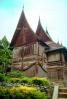 Temple, spiked roof, building, Lake Maninjan, Danau Maninjau, West Sumatra, Indonesia, CADV01P07_15.0625
