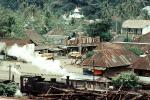 village, Building, Temple, building, street, train locomotive, smoke, Padang, CADV02P01_10