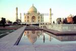 Taj Mahal, minaret, reflecting pool, pond, CAIV03P02_01