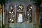 Door, doorway, ornate, flowers, opulant, City Palace, stained glass, Udaipur, Rajasthan, CAIV03P13_19