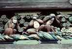 The Three Monkeys, Toshogu Shrine, sacred place, Nikko, CAJV02P06_14