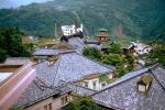 buildings, rooftops, pagoda, hills, mountains, Hakone, CAJV03P07_02.3339