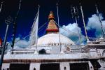 Stupa Boudhanath, Dome, Flags, Kathmandu, Sacred Place, Buddhist Shrine, temple, building, CANV01P02_11.3339