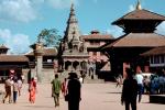 Vatsala Temple, Durbar Square, Statue of King Bhupatindra Malla, Bhaktapur, Nepal, Buildings, CANV01P08_19.3339