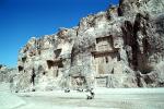 Naqsh-e Rustam, Necropolis, Marvdasht cultural complex, Cliff Dwellings, Cliff-hanging Architecture, Landmark, Fars province, Iran, CARV02P15_07