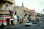 cars, street, automobile, vehicles, Marlboro cigarettes, buildings, shops, stores, Jaffa, CAZV03P02_10