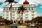 cars, Palm Trees, Hotel building, San Jose, 1950s, CBCV01P02_01.1509
