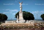 Monument to Ruben Dario, Statue, Landmark, lake, Plaza de la Revoluci?n, Managua, 1950s, CBNV01P03_04.0638