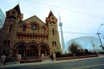 Saint Andrew's Presbyterian Church, Romanesque Revival, Downtown, Roy Thomson Hall, 4 May 1985, CCOV01P04_15.0639
