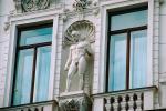 Male, Statue, Window, Parliament Building, detail, Vienna, CEAV01P06_05.0642