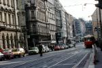 Cars, Automobile, Vehicle, Trolley, Street, Rail, Buildings, Prague, CECV01P04_14