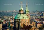 Skyline, buildings, Prague, Church of Saint Nicholas, building, dome, CECV01P08_01.1516
