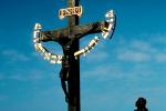 Charles Bridge, Vltava River, Jesus on the Cross, CECV02P05_03.0643