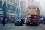 1940s downtown London, Selfridge Department Store, Oxford Street, Doubledecker Bus, CEEV01P01_03B
