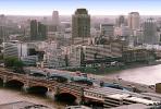 Bridge, River Thames, London, Cityscape, skyline, buildings, skyscraper, Downtown, Metropolitan, Metro, Outdoors, Outside, Exterior, CEEV02P12_10.1518