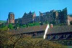 Heidelberg Castle, Heidelberger Schlossruin, K?nigstuhl Hillside, landmark, 1950s, CEGV03P14_11.2591