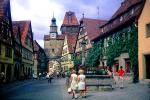 Tower, homes, houses, buildings, Rothenburg ob der Tauber, Middle Franconia, Ansbach, Bavaria, CEGV05P05_17