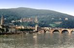 Heidelberg Castle, Karl Theodor Bridge, Alte Br?cke, Neckar River, Schloss, mountains, CEGV07P06_15