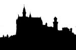 Neuwanschtein silhouette, Castle, shape, logo, CEGV08P01_18M