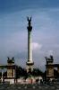 Horse Statues, Biga, Soldiers, Chariot, Heroe's square, Hos?k tere, Millennium Memorial, statue complex, colonnades, famous landmark, Budapest, CEHV01P09_14