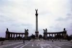 Heroe's square, Hos?k tere, Millennium Memorial, statue complex, colonnades, famous landmark, Budapest, CEHV01P13_01