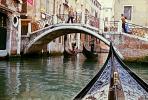 Arch footbridge, Gondola, Venice, Waterway, Canal, CEIV01P12_13