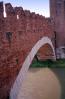 Bridge, Moat, castle, water, arch, brick, Verona, CEIV12P10_16