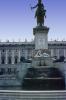 Royal Palace of Madrid, equestrian statue of King Felipe IV, horse, Sculpture, statue, statuary, Water Fountain, art, artform, Palacio Real, landmark building, CEOV01P01_03