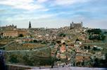 Cityscape, hill, houses, buildings, Alcazar of Toledo, Castile-La Mancha, Tagus River, Castle, CEOV01P01_08