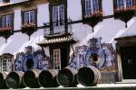 Fonseca Winery, Setubal, Barrels, Art, Flowers, Windows, Oak Barrels, blue tile, balcony, CEPV01P03_15