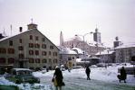 Winter, Snow, Buildings, Grindelwald, Switzerland, 1950s, CESV01P05_01