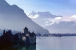 Castle, Mountains, lake, Chillon, Switzerland, CESV02P12_08