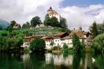 Palace, Castle, Homes, Houses, Lake, Swan, W?rttemberg, Switzerland, CESV03P01_19