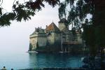 Chillon Castle, Mansion, Building, Palace, Lake, Water, Switzerland, CESV03P11_15