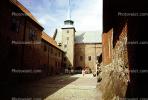 Akershus Fortress, Castle, Tower, Steeple, Courtyard, Building, Oslo, 1950s, CEVV01P01_17
