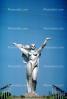 Female Steel Monument, sculpture, memorial, outstretched arms, woman, robe, CGAV01P01_08