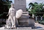 Woman Statue with a shield, Cienfuegos Cuba, CICV01P09_13