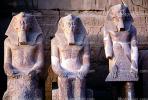 Pharoah statues, Great Temple of Amun, Karnak, Luxor, Egypt, CJEV01P12_16B