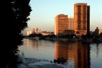 Nile River, Skyscrapers, Buildings, reflection, Cairo, CJEV02P14_15