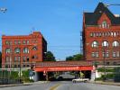 Illinois Institute of Technology, train bridge, red buildings, campus, CLCD02_131