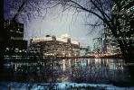 Chicago River, Frozen Over, Twilight, Dusk, Dawn, CLCV02P02_05