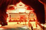 Home, House, Snow, Cold, night, nighttime, decorated, lights, Minneapolis, CLEV01P03_01C