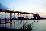 Lake Charles Bridge, Interstate Highway I-10, Calcasieu River, CMLV01P15_11