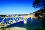Rockpile Road Bridge, Lake Sonoma, Sonoma County, Deck truss bridge, CNCV07P11_02