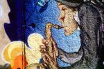 Wall Art, Saxophone player, Lafayette Blvd, Manhattan, 26 November 1989, CNYV03P04_01